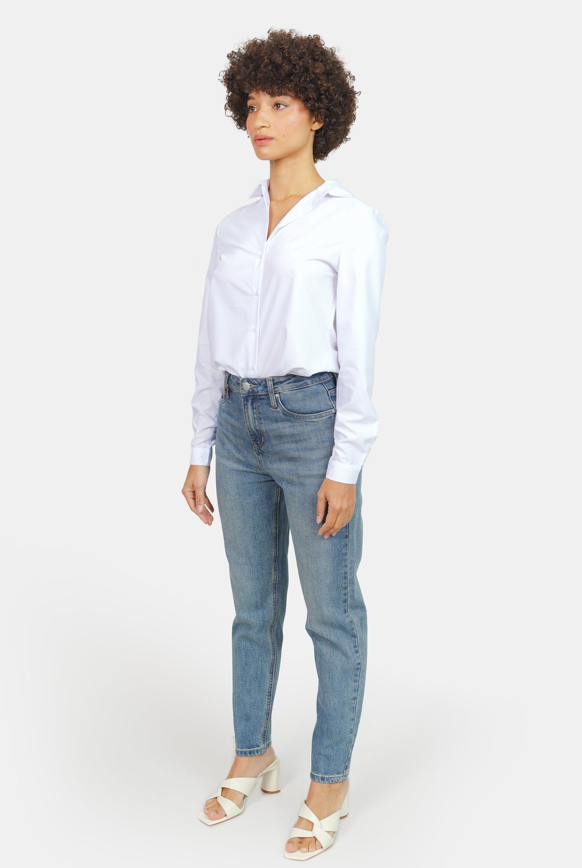 Jeans mom a vita alta stone Polly