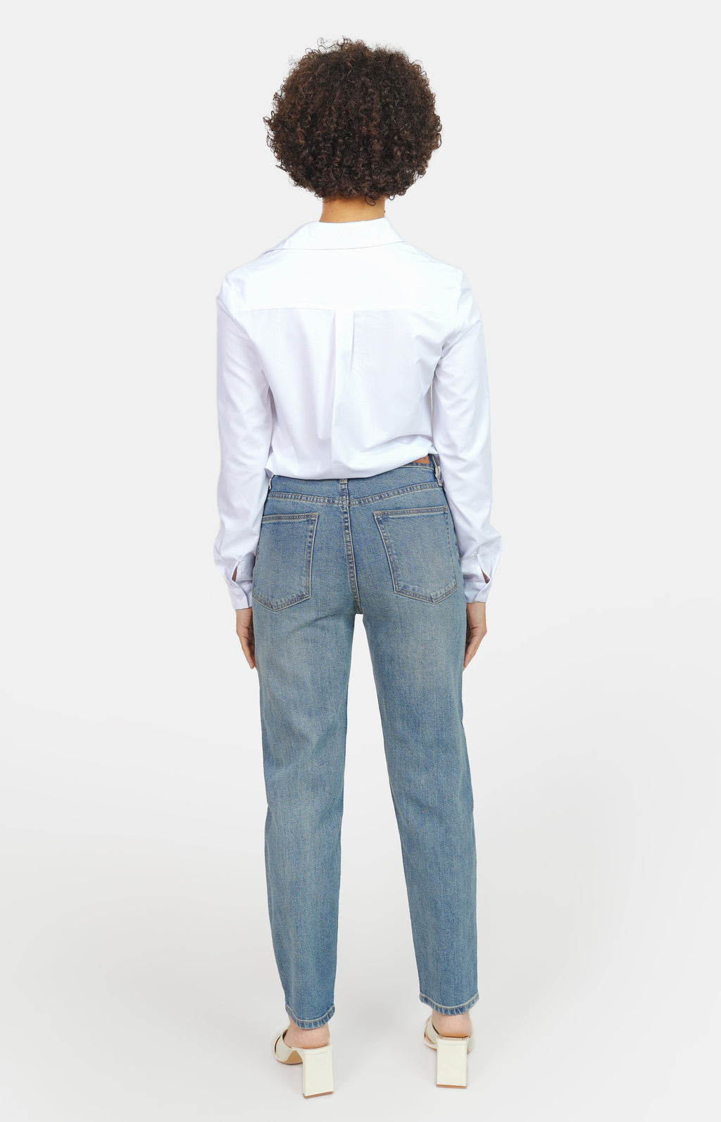 Jeans mom a vita alta stone Polly