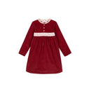 Robe Heron - Velours Bordeaux - Fille