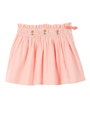 Cotton Short Skirt - Pink Gingham - Girl