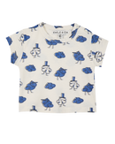 Tee - Shirt Organic Cotton Blue - Ecru Nuage - Boy