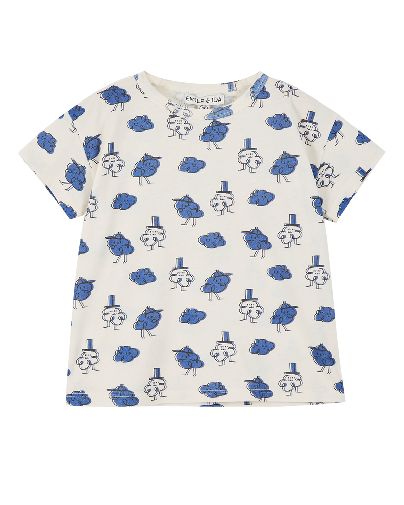 Tee - Shirt Organic Cotton Blue - Ecru Nuage - Boy