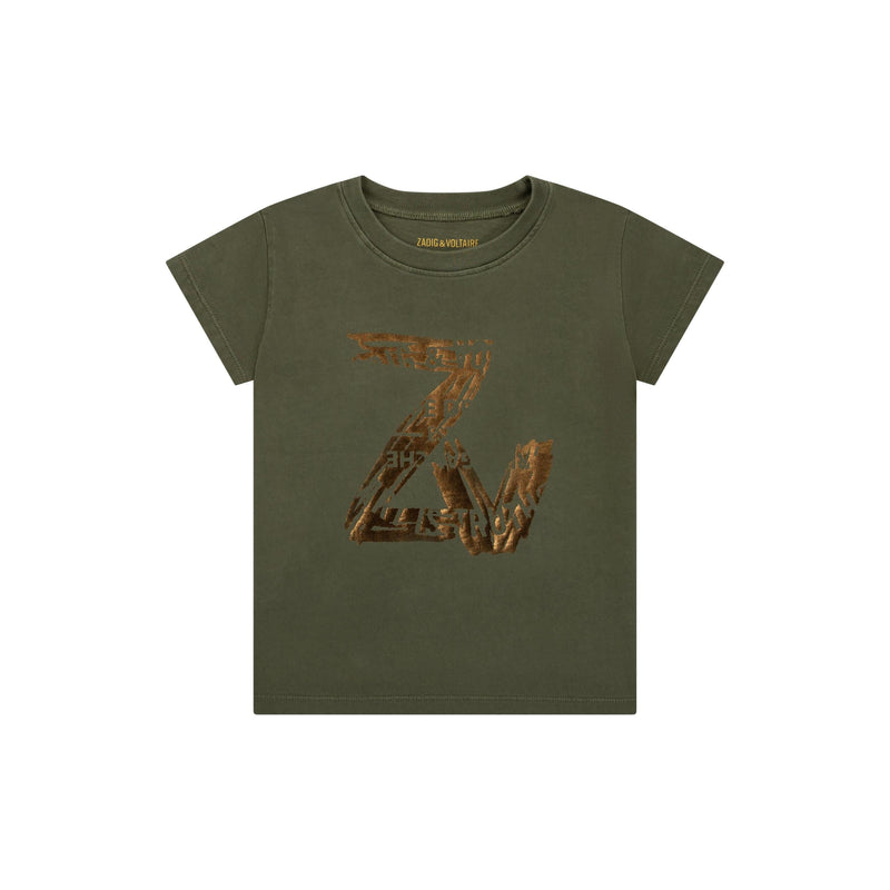 Zadig & Voltaire Kids - Tee-Shirt Manches Courtes - Army Green - Fille