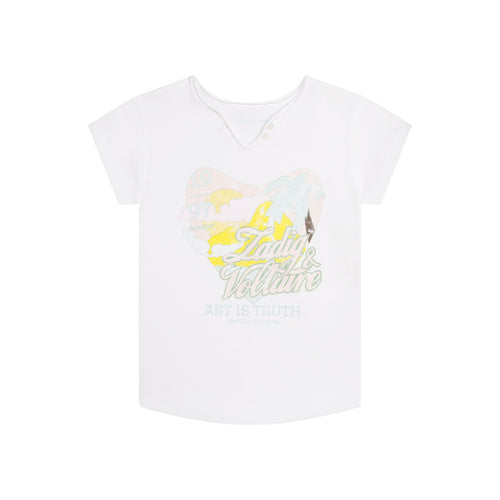 T-Shirt Manches Courtes - Blanc - Fille