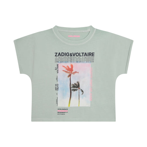 T-Shirt Manches Courtes - Almond Green - Fille - Zadig & Voltaire Kids