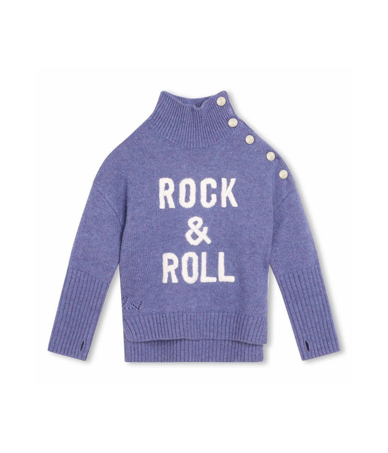 Pull Col Roule - Violet Chine - Fille - Zadig & Voltaire Kids