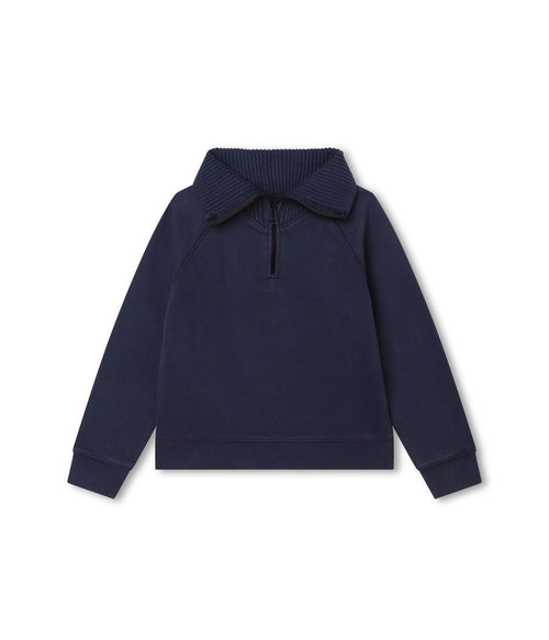 Sweat Col Camionneur - Dark Blue - Fille