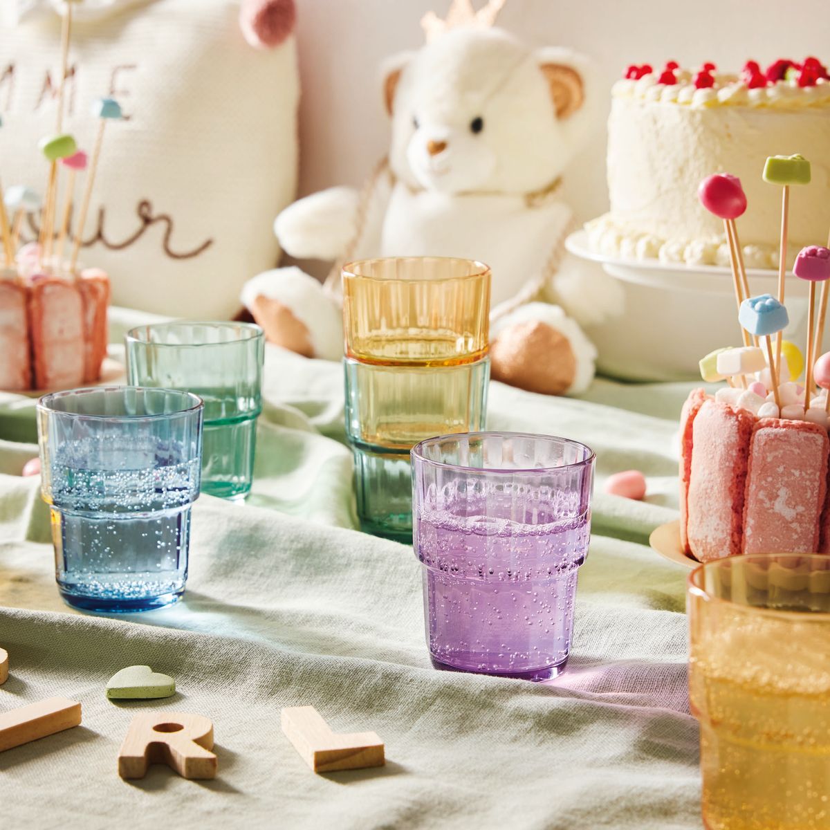 Sweetie Pie - 12 Vasos De Agua - Vidrio Tintado - Multicolor - Sweetie Pie - 25 Cl - Luminarc
