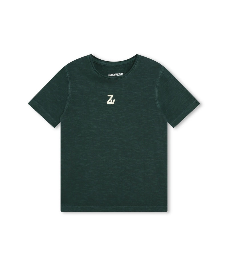 T-Shirt Manches Courtes - Bottle Green - Garçon - Zadig & Voltaire Kids