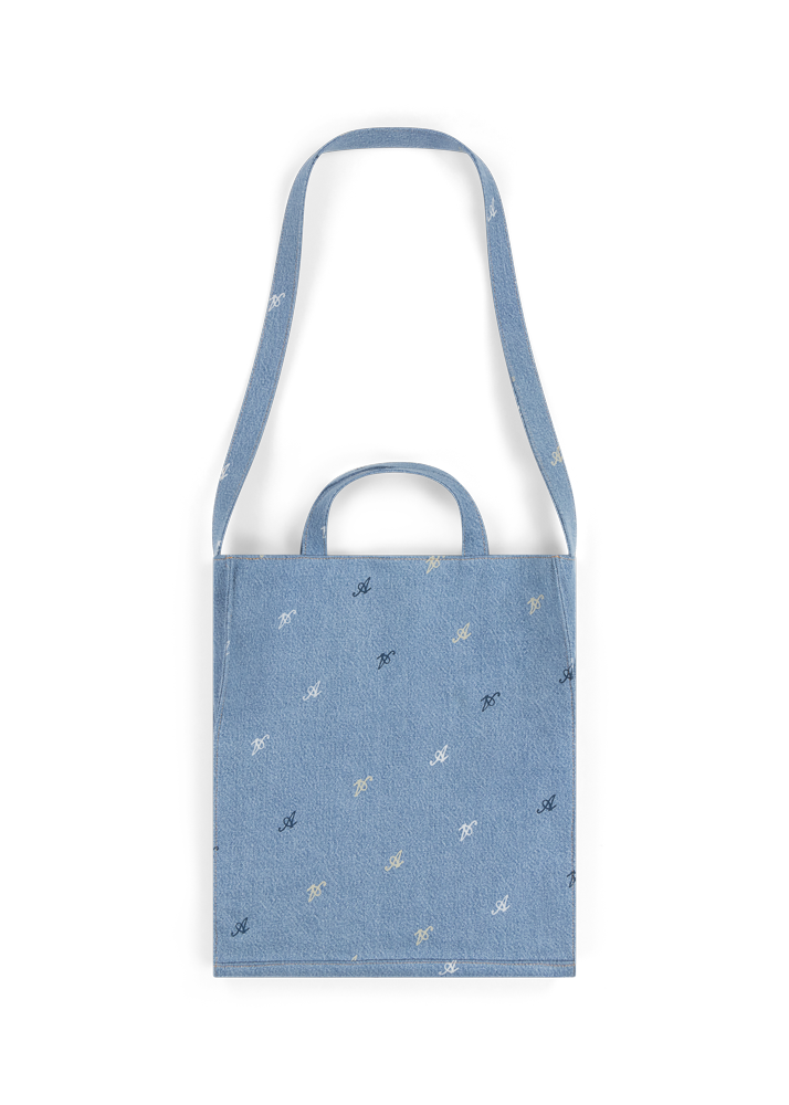 Signature A Denim Bag - Light Blue - Unisex