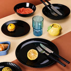 Bloom - 6 platos llanos - Negro - 25 cm - Luminarc