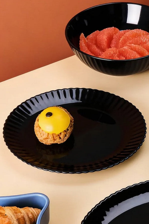 Bloom - 6 Assiettes À Dessert - Noir - 19Cm - Luminarc