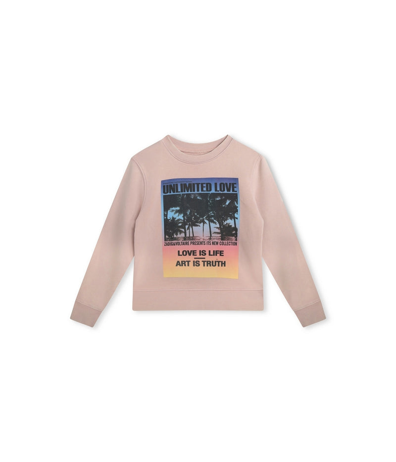 Sweat - Taupe Pink - Fille
