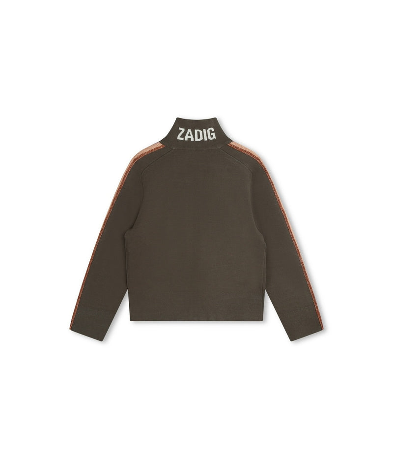 Cardigan Tricot - Dark Khaki - Fille