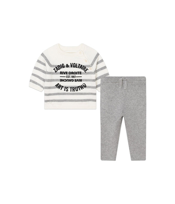 Ensemble Pull & Pantalon - Creme - Bébé Mixte