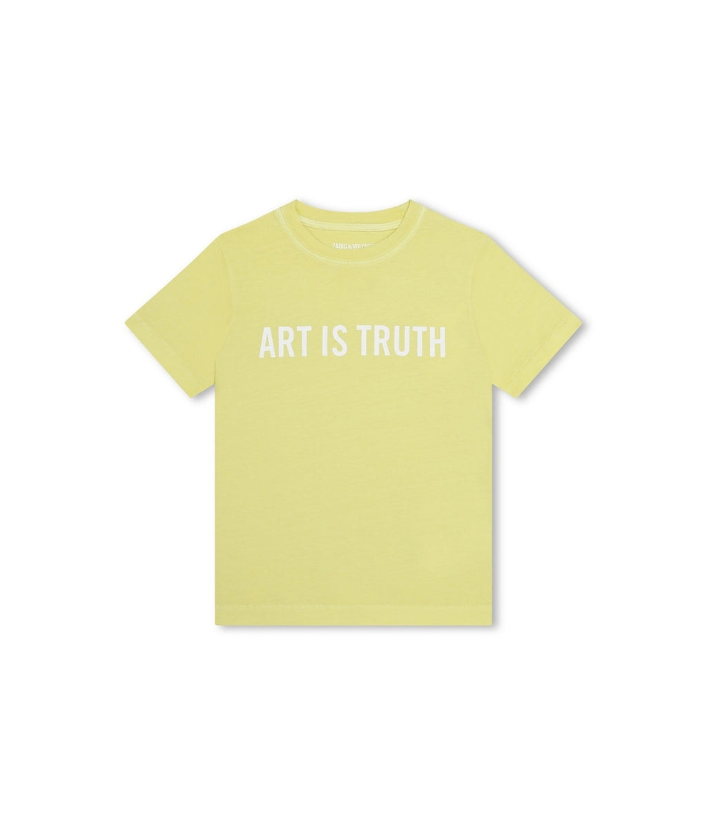 T-Shirt Manches Courtes - Jaune Tendre - Garçon