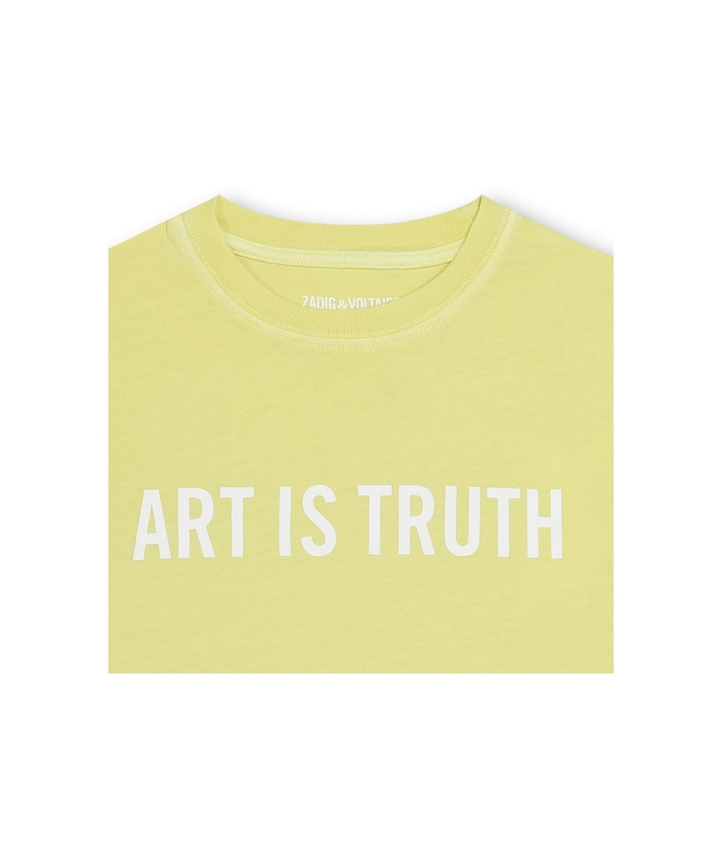 T-Shirt Manches Courtes - Jaune Tendre - Garçon