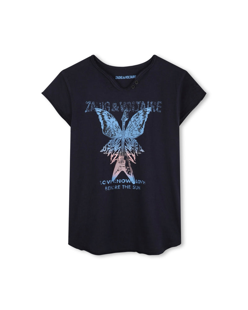 T-Shirt Manches Courtes - E Dark Blue - Fille