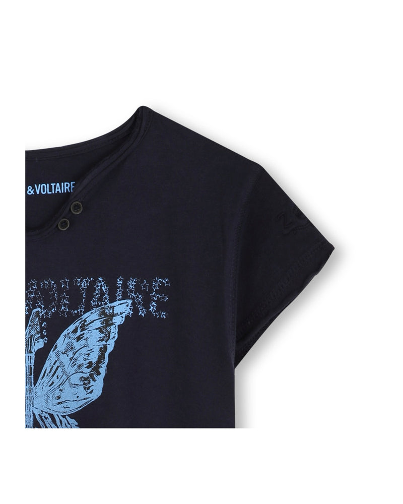 T-Shirt Manches Courtes - E Dark Blue - Fille