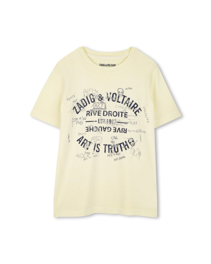 T-Shirt Manches Courtes - Jaune Acidul - Garçon