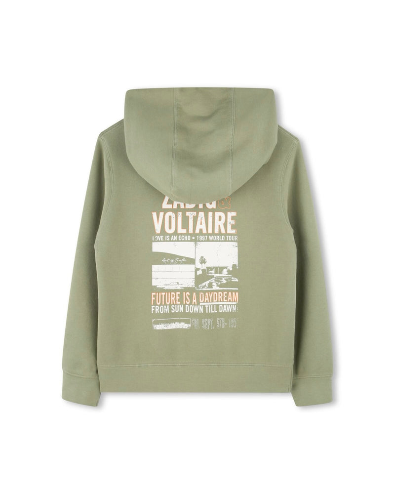 Sweat A Capuche - Deep Olive - Garçon