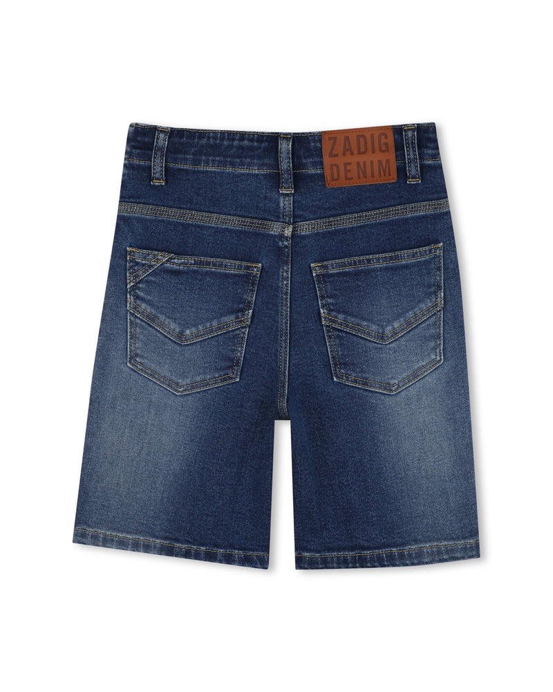 Bermuda Denim - Zbrossage - Garçon