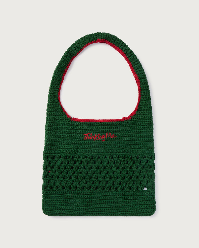 Bolso verde crochet tejido a mano