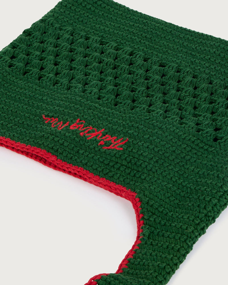 Bolso verde crochet tejido a mano