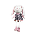 Doudou Lapin Grand Modèle En Velours Blanc
