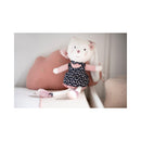 Doudou Lapin Grand Modèle En Velours Blanc