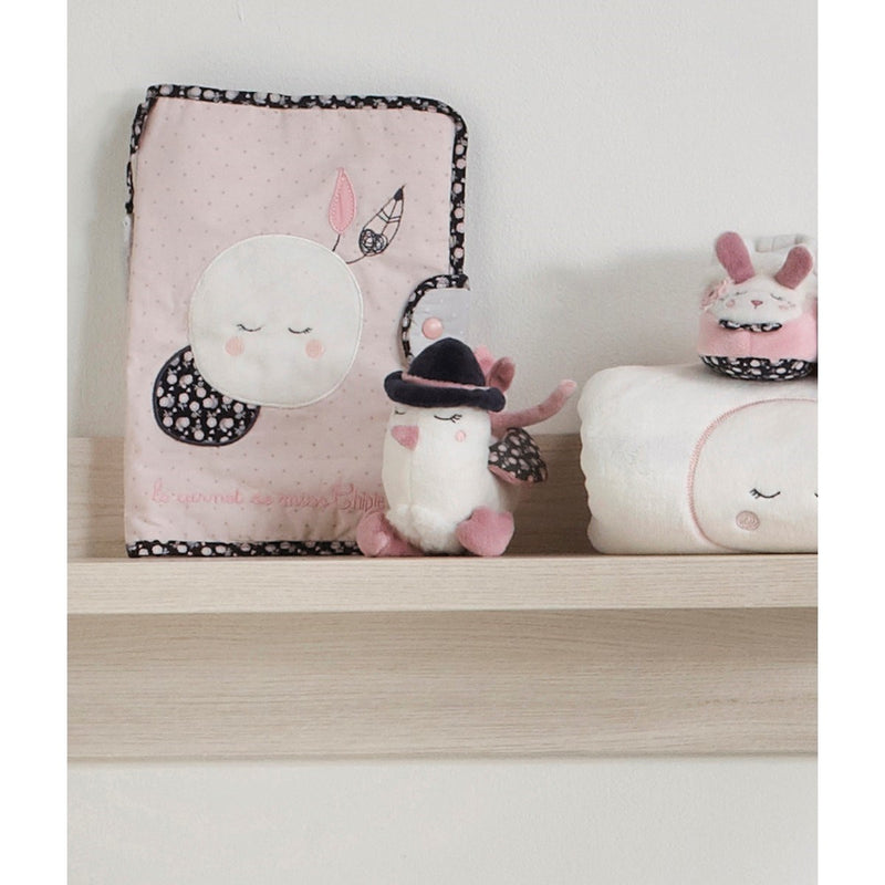 Peluche Mini Musical Oiseau En Velours Blanc