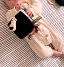 Cube D'Activites En Velours Bleu