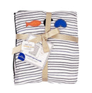 Couverture Bébé 75X100Cm En Gaze De Coton Et Polaire Marinière