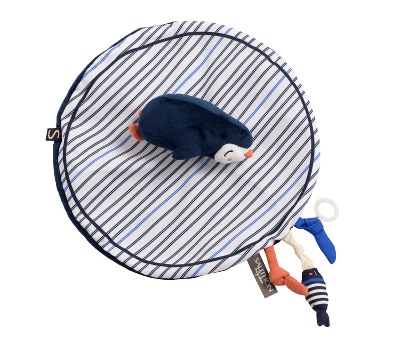 Doudou Mouchoir Pingouin Velours