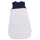 Gigoteuse Bébé Hiver En Double Gaze De Coton Marinière - Blanc