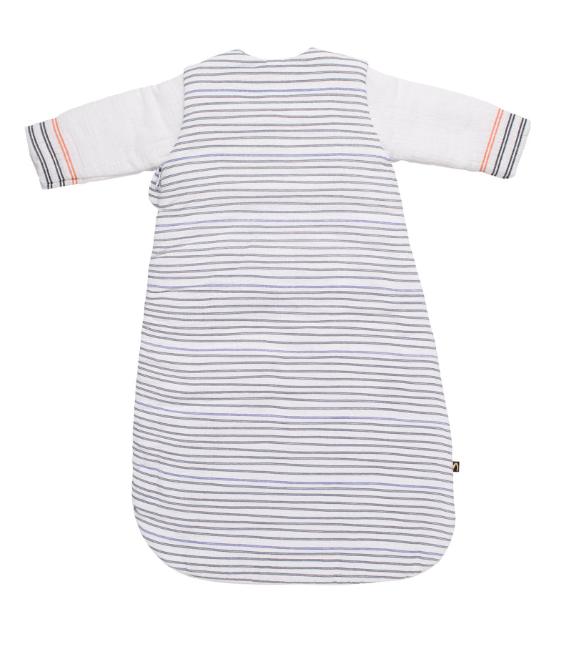 Gigoteuse Bébé Hiver À Manches Amovibles Marinière - Blanc