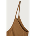 Camiseta de Tirantes Finos Cuello Redondo - Moca - Mujer