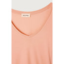 T-Shirt Col V - Flamant Rose - Femme