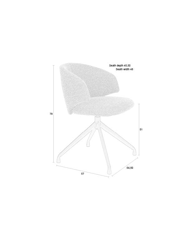 Balado - Dining Chair - Iron - Brown