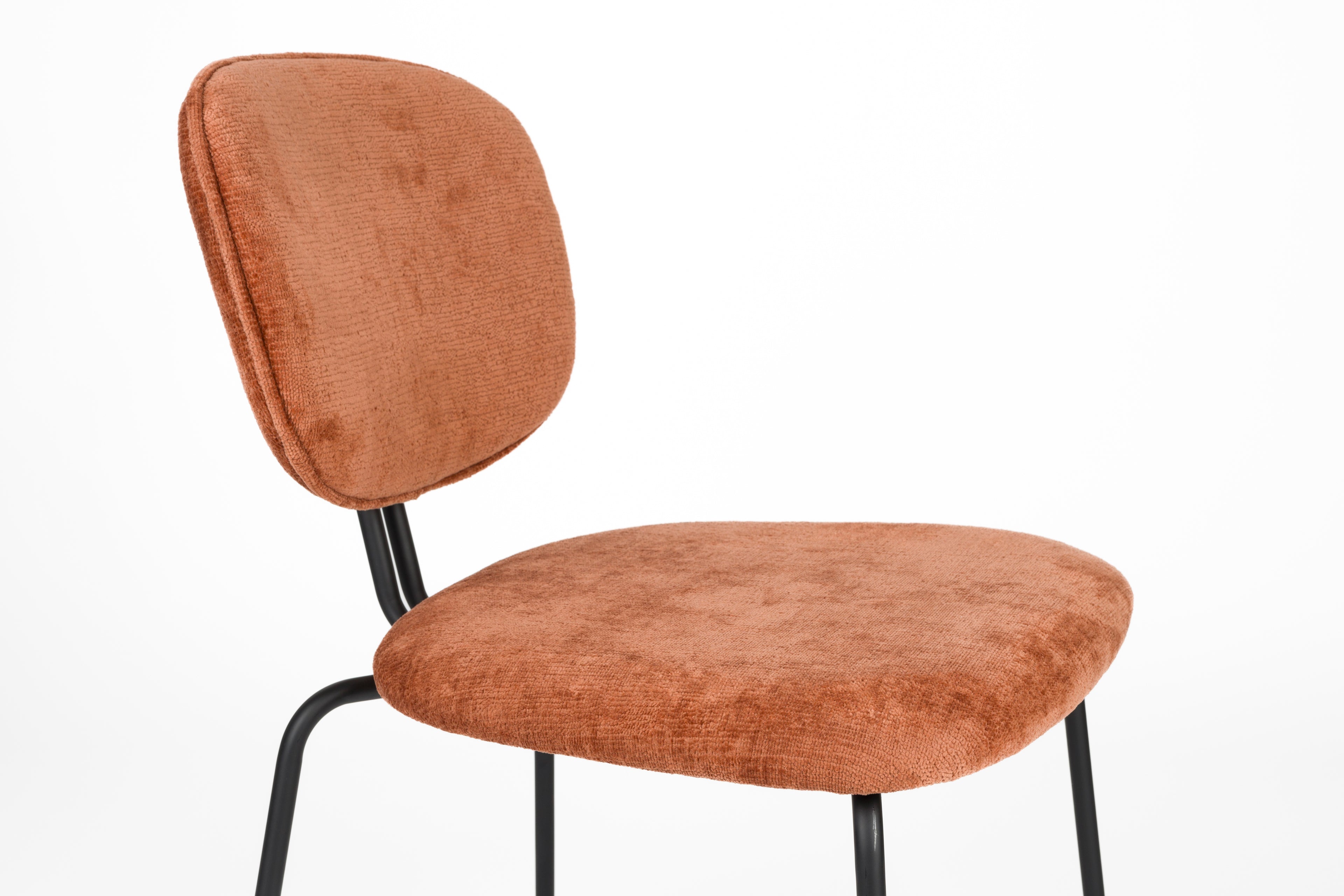 Bouton - Dining Chair - Polyester - Terracotta/Red
