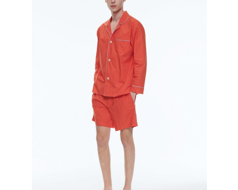 Fursac - Coral Cotton Poplin Pyjamas