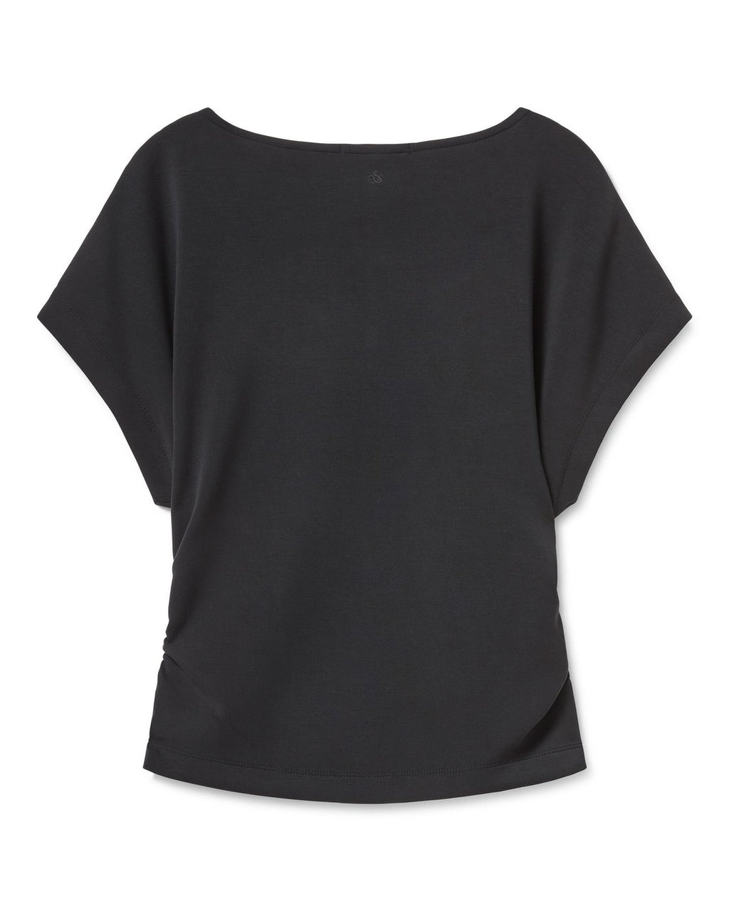 T-shirt Med Rynkad Sidsöm - Black Night