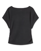 T-shirt Med Rynkad Sidsöm - Black Night
