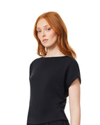 T-shirt Med Rynkad Sidsöm - Black Night