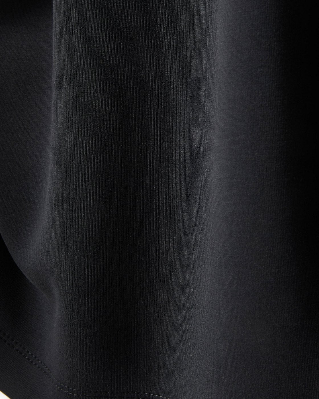 T-shirt Med Rynkad Sidsöm - Black Night