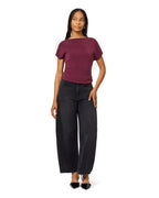 T-shirt con Cucitura Laterale Arricciata - Fig