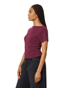 T-shirt con Cucitura Laterale Arricciata - Fig