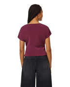 T-shirt con Cucitura Laterale Arricciata - Fig