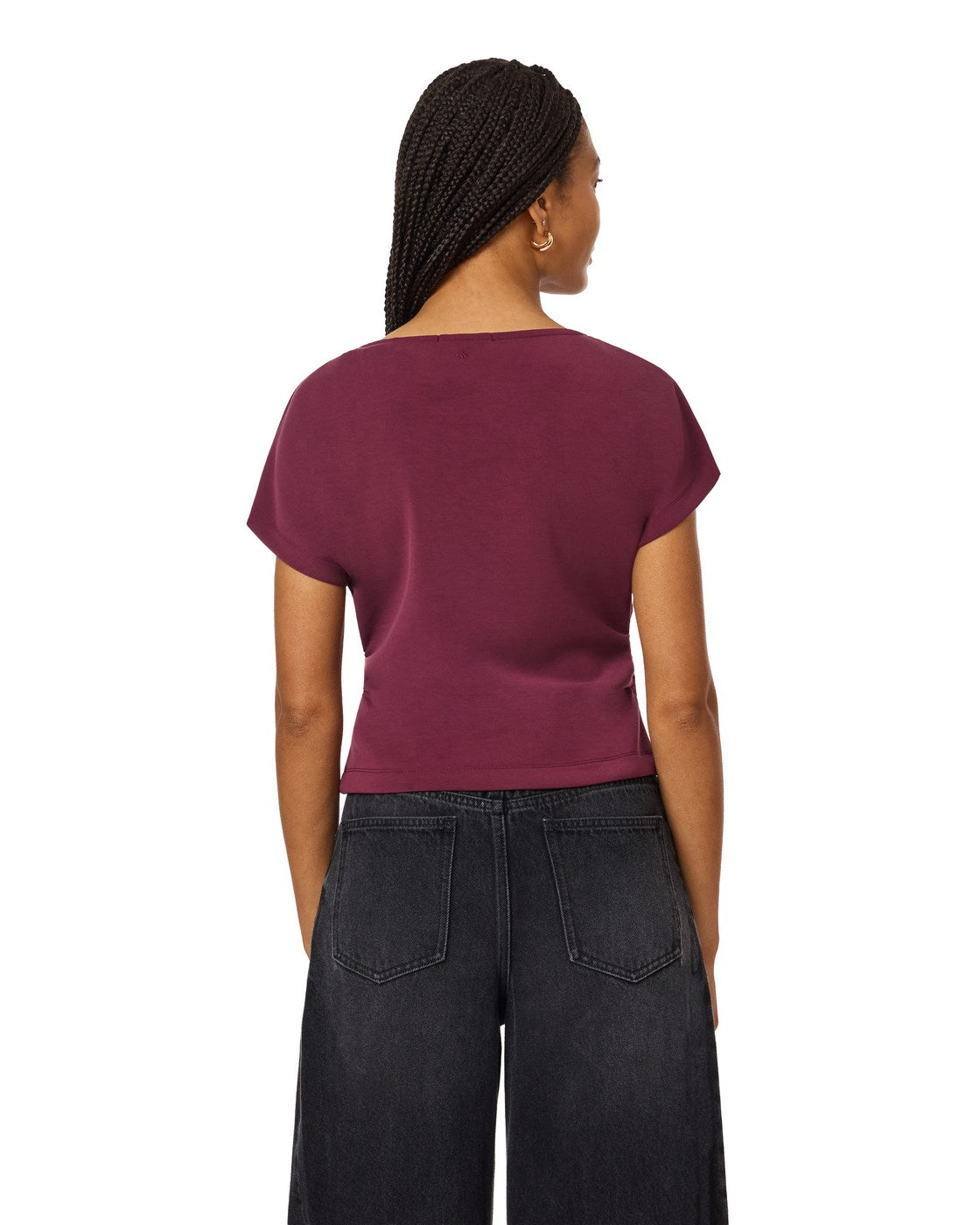 T-shirt con Cucitura Laterale Arricciata - Fig