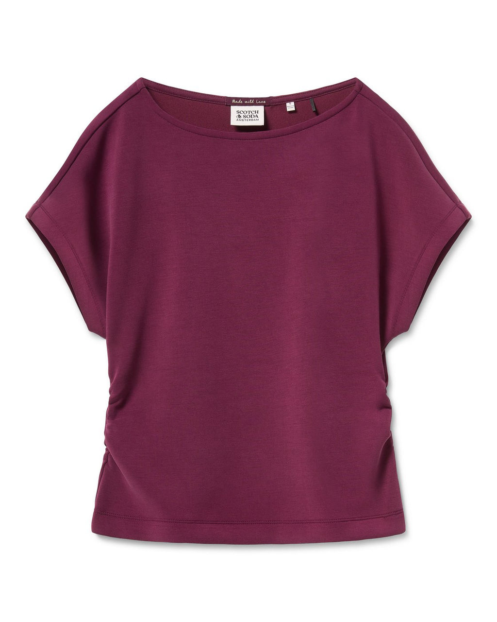 T-shirt con Cucitura Laterale Arricciata - Fig
